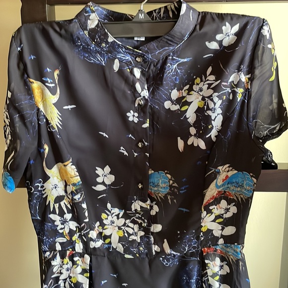 Lovely blue floral Migeer full length dress. Size M - Picture 13 of 16